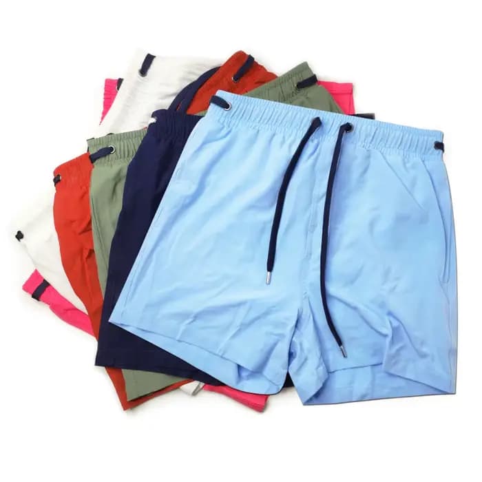 UXH-Short de bain moulant pour homme, culotte de plage, couleur unie