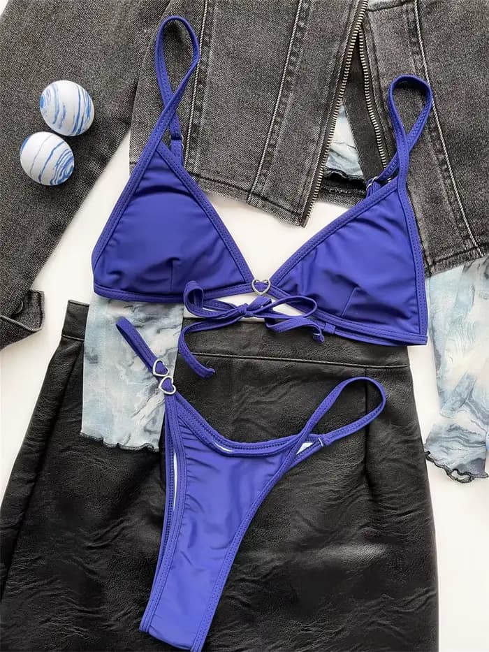 Maillot de bain string dos nu pour femmes