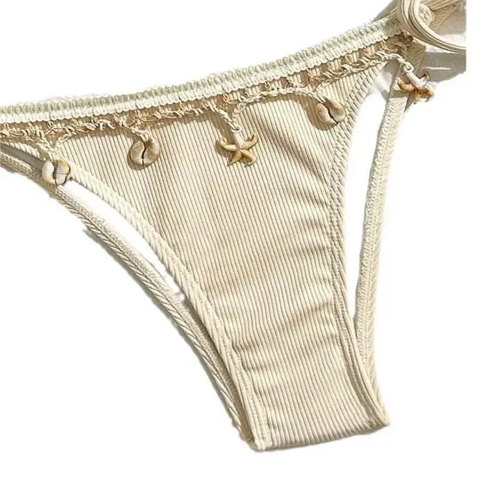 Ensemble de maillot de bain deux pièces côtelé pour femme 2026