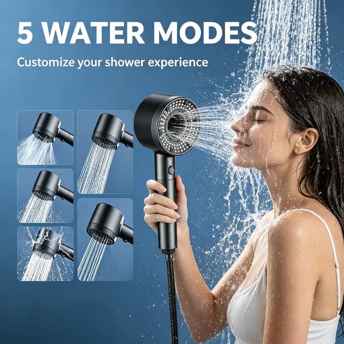 Ensemble de douche filtrante pour rénovation de salle de bain, système de filtration à pierres minérales purifiantes, jet de pluie haute pression