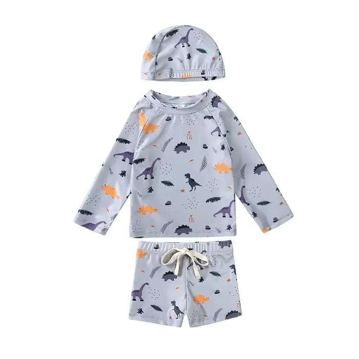 Nouveau Maillot de Bain Enfant 2026 Imprimé Manches Longues Garçon Fille