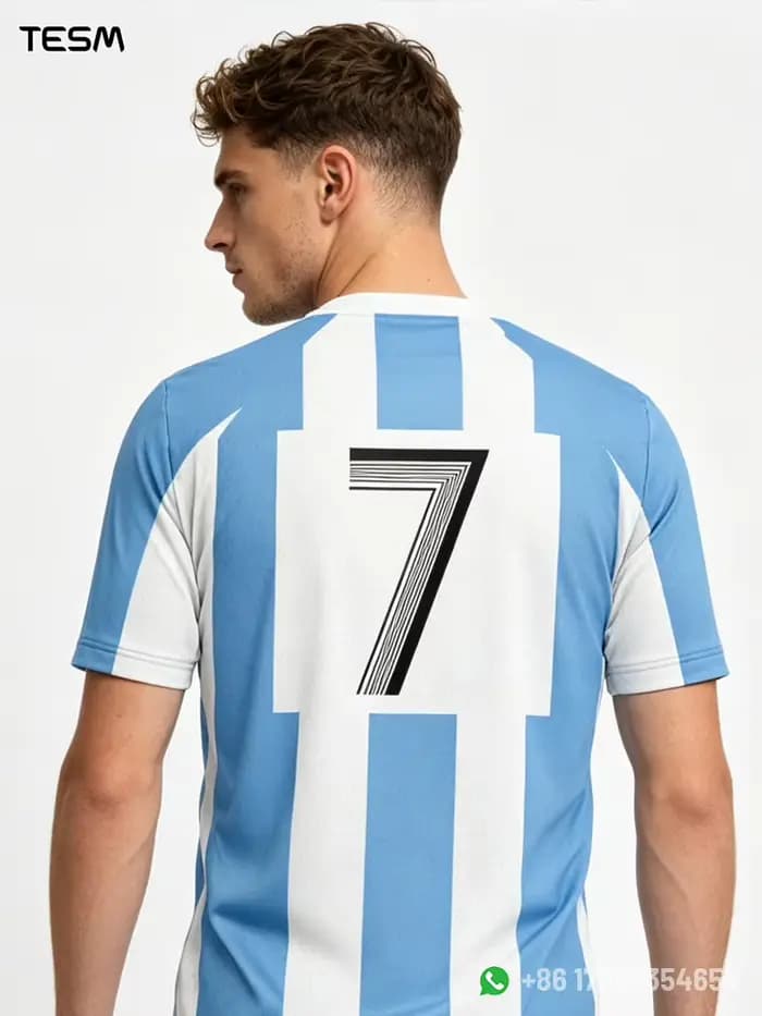 Maillot de football rétro TESM pour homme, style Guadalajara, violet et blanc, manches raglan, respirant, vintage, pour supporter et entraînement sportif
