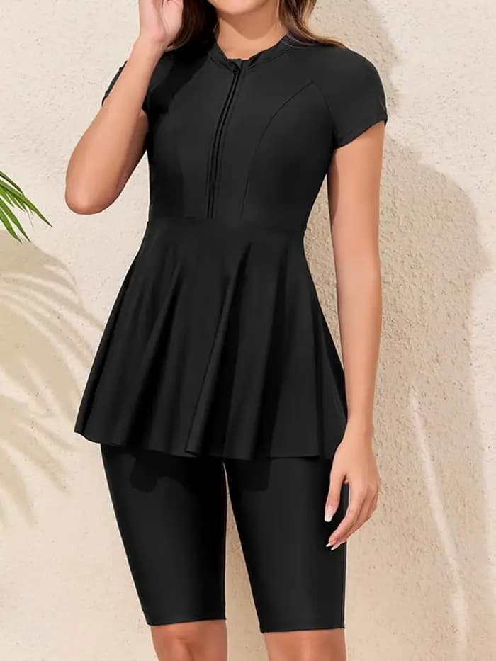 Maillot de bain zippé et short de plage 2026 pour femme