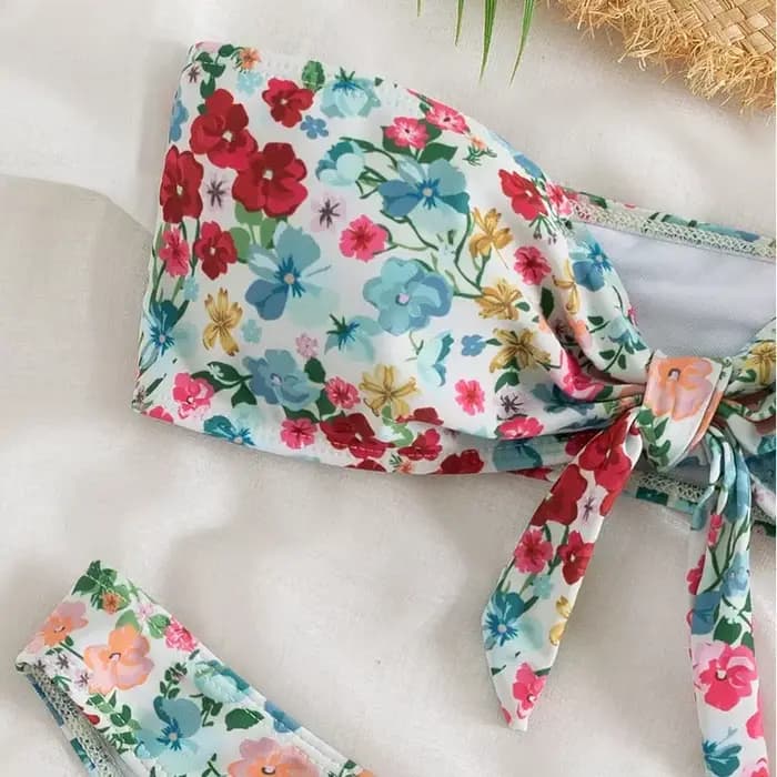 Maillot de bain Bandeau imprimé Floral