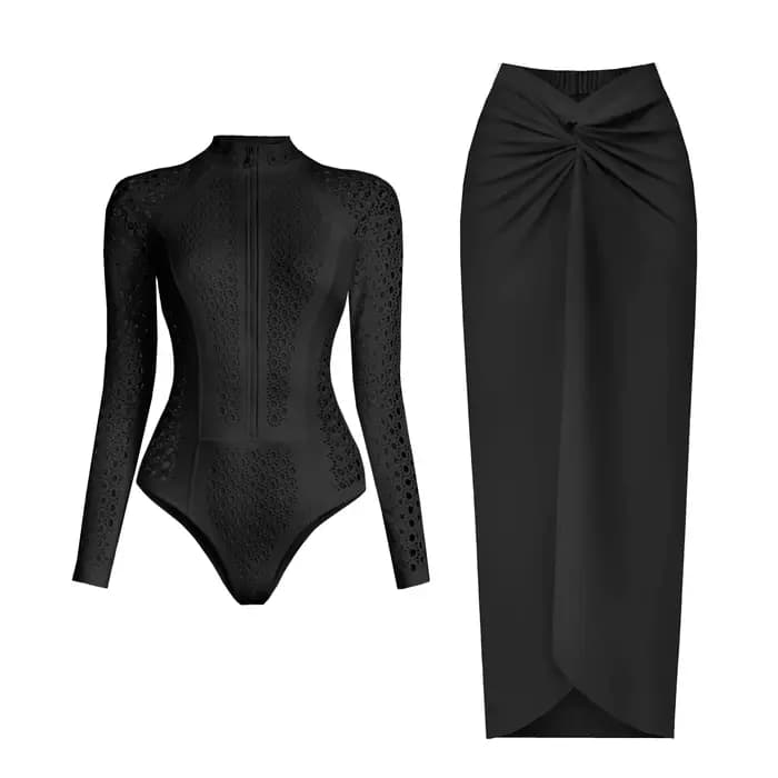 Maillot de bain une pièce à manches longues pour femme