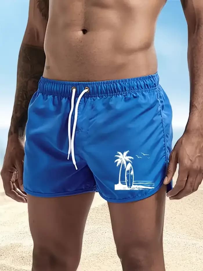 Shorts de plage et de surf décontractés imprimés pour l'été, avec taille élastique, élégants pour les vacances