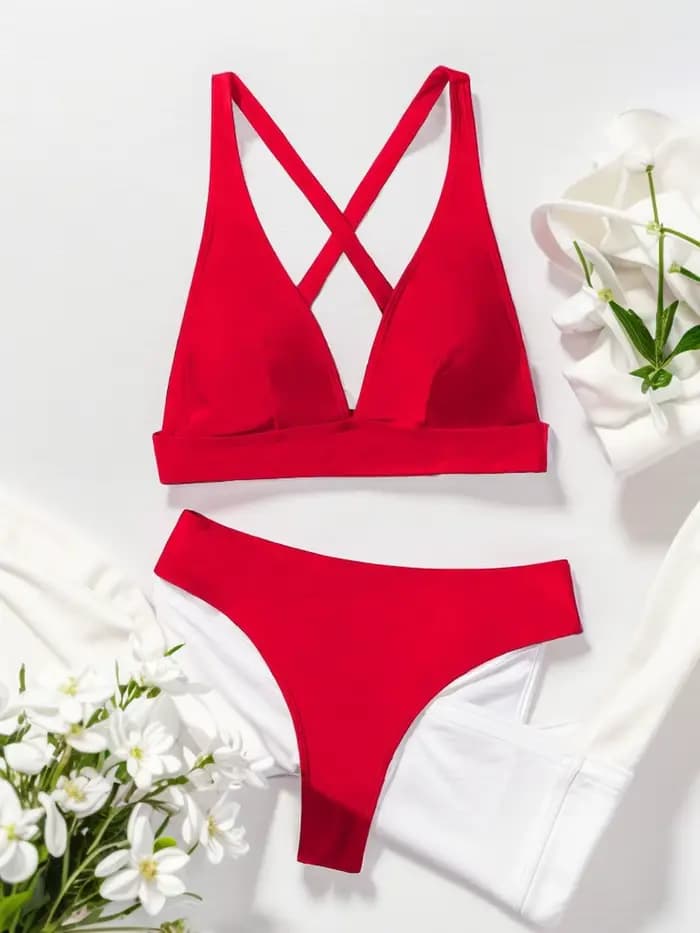 Maillot de bain noir uni pour femme