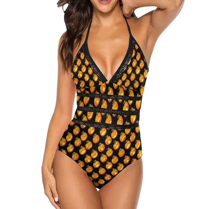 Maillot de bain citrouille effrayant