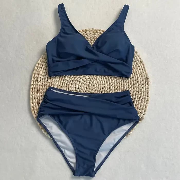 Maillot de bain dames femmes taille haute Bikini ensembles sport deux pièces maillots