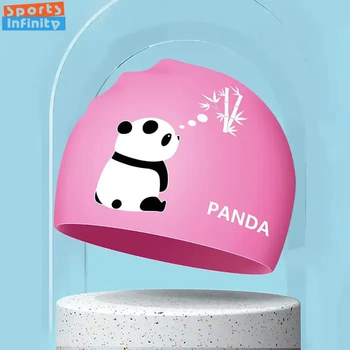 Bonnet de bain en Silicone imprimé Panda pour hommes et femmes