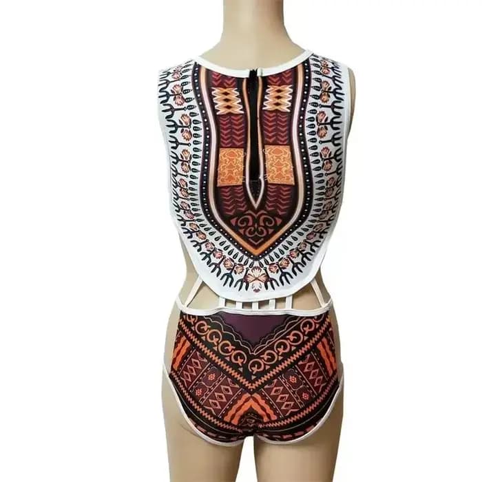 Maillot de bain une pièce imprimé africain Dashiki, culotte taille haute, trikini, tanga, monokini, style brésilien, pour femmes, vêtements de plage, 2023