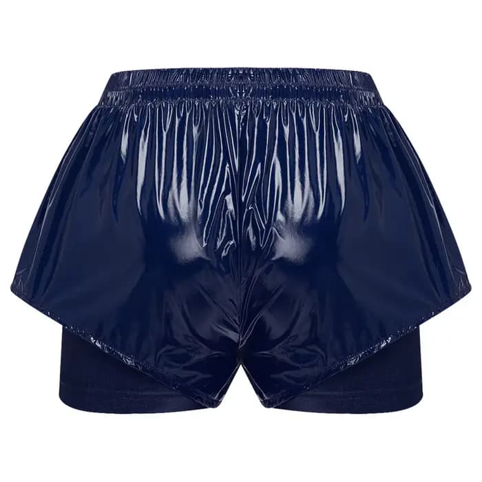 Shorts de natation brillants à double couche pour femmes, imperméables, avec short de sécurité respirant intégré, bas de sport