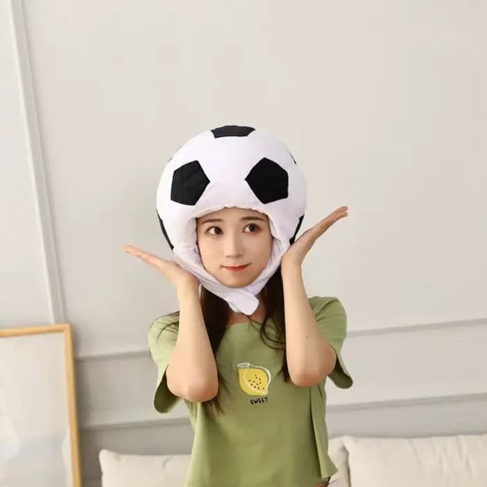 Casquette de football amusante et mignonne, casquette fantaisie en forme de dessin animé, chapeau unique et confortable en forme de ballon de football, costume de cosplay
