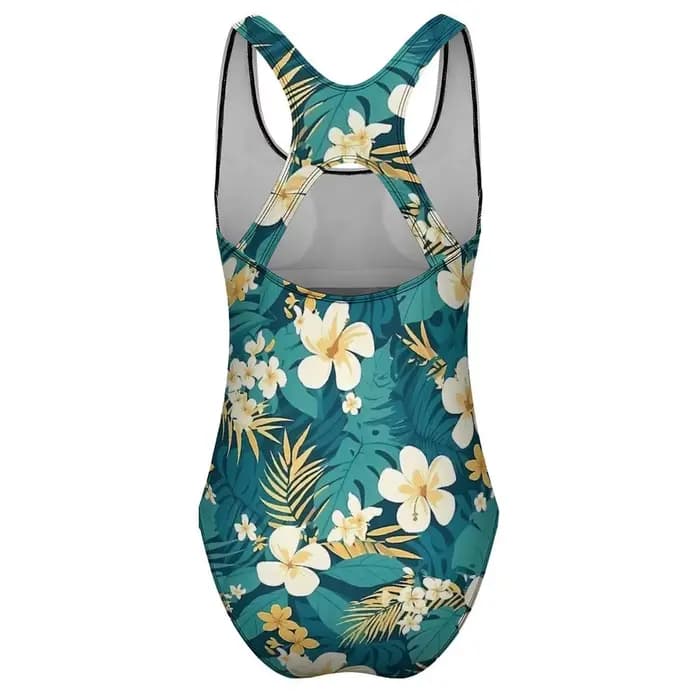 Maillot de bain une pièce à motif hawaïen pour femmes