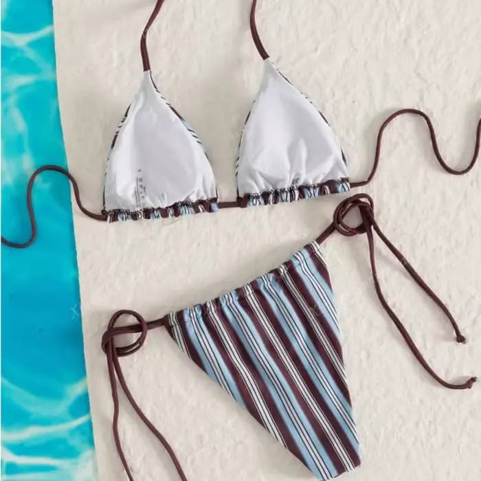 2026 Sexy Bikinis Rayé Femmes Maillots De Bain Femme Maillot De Bain Pour Maillots De Bain Maillots De Bain Brésilien Bikini Ensemble Maillots De Bain Piscine Baigneur