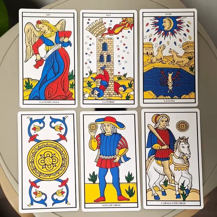 78 cartes De Tarot basées sur le système De Marseille El Tarot De Marsella (édition espagnole) 10.3*6 cm