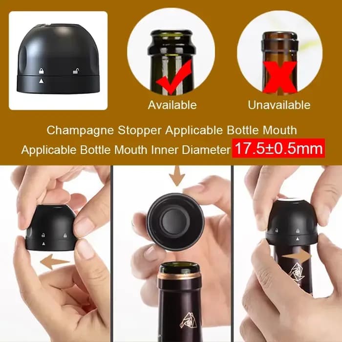 Bouchon de bouteille de vin scellé sous vide, bouchon de Champagne anti-fuite et bouchon de bouteille fraîche, bouchons de vin, accessoires de Bar, fournitures