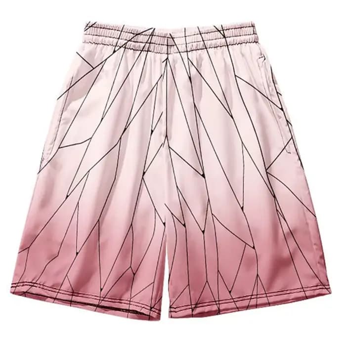 Short de Plage à Motifs Géométriques Simples, Tendance Streetwear, Imprimé en 3D, Short de Planche d'Été, Décontracté, Pantalon Hawaïen de Vacances