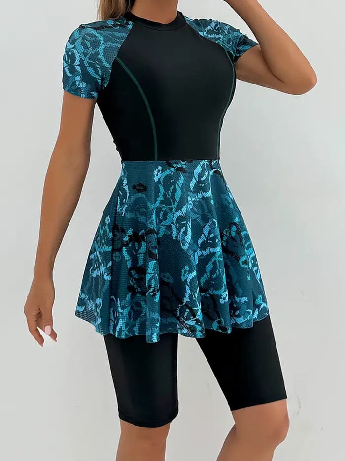 Maillot de bain deux pièces imprimé Tankini