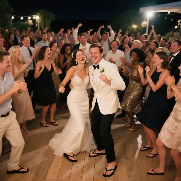 6-30 paires de tongs pour invités de mariage