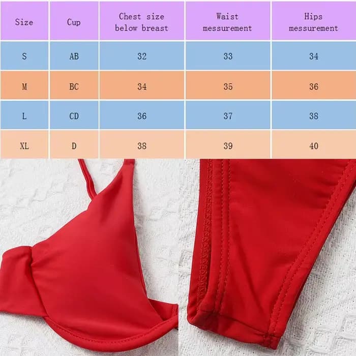 Sexy à armatures Bikini femmes solide Push Up soutien-gorge string maillot de bain 2025 deux pièces