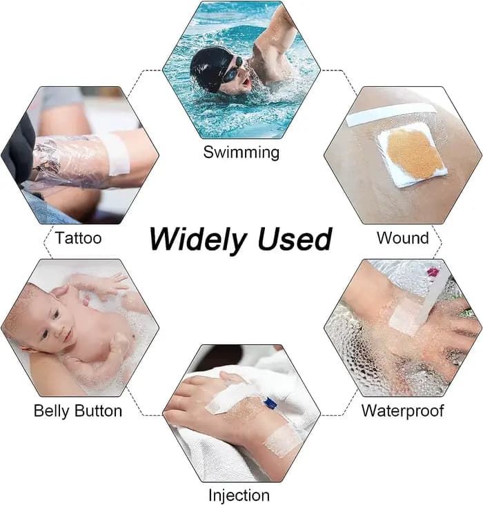 Bandage de soin après tatouage 10m, Film Transparent de douche imperméable, protection de guérison, rouleau de tatouage de seconde peau