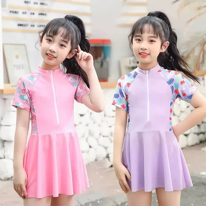 Enfants fille maillot de bain une pièce robe de plage
