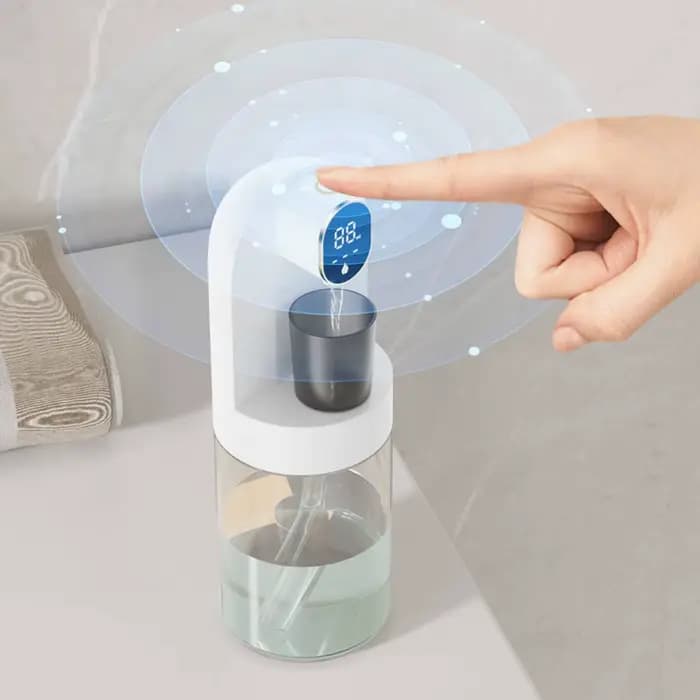 Distributeur automatique de bain de bouche avec compartiment pour gobelet, dispositif de distribution mural pour usage domestique dans la salle de bain, rechargeable par USB, 600 ml