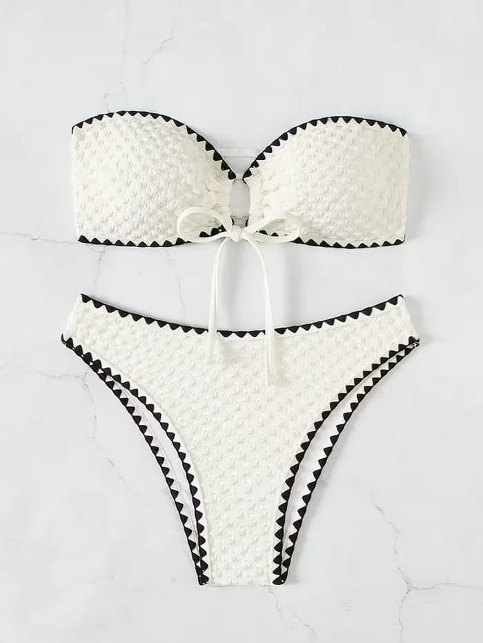 Maillots de bain blanc 2 pièces maillot