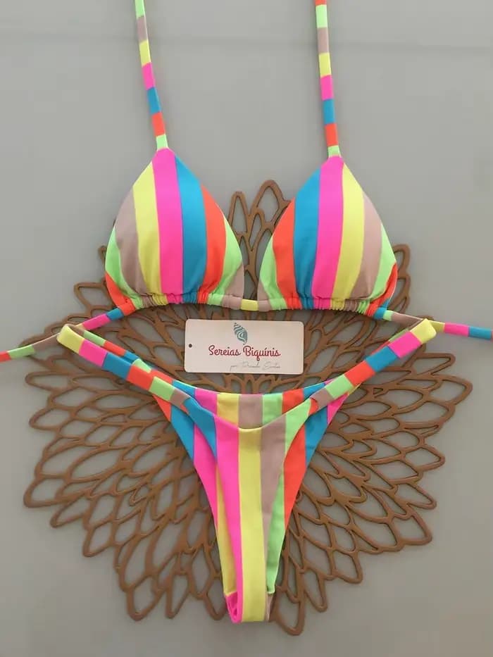 Maillot de bain brésilien Mciro imprimé rétro, Sexy, à lacets, dos nu, pour femmes, vêtements de plage, nouvelle collection 2026