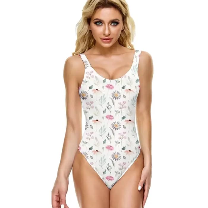 Maillot de bain une pièce Vigne botanique forêt vert décontracté ventre contrôle plage costier grand-mère maillots