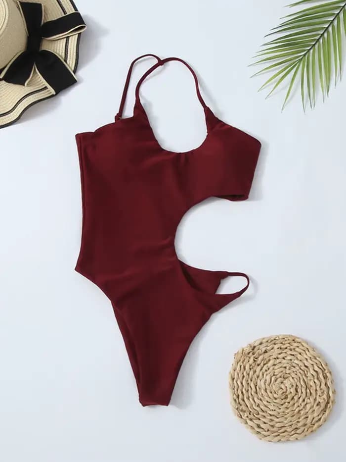 Nouveau Maillot de Bain Une Pièce Sexy Évidé pour Femme 2026 – Monokini Asymétrique à Une Épaule – Tenue de Plage