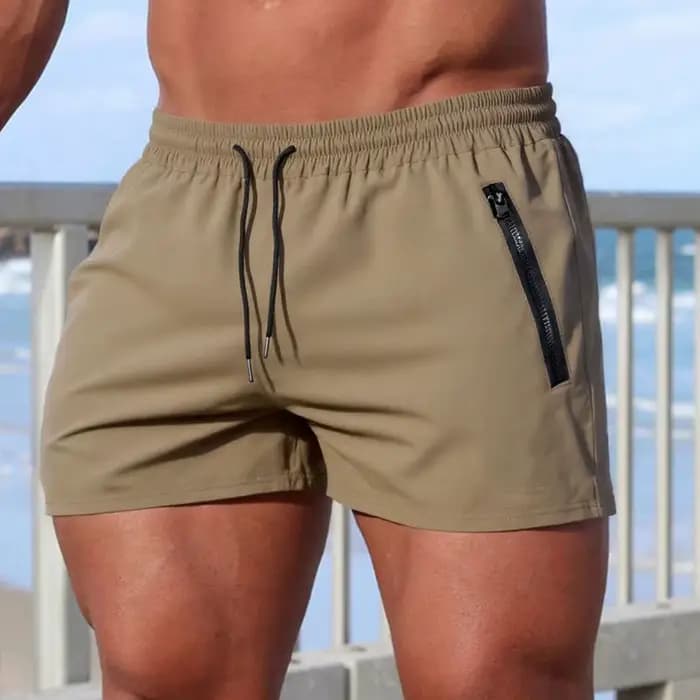Short de bain couleur unie pour hommes