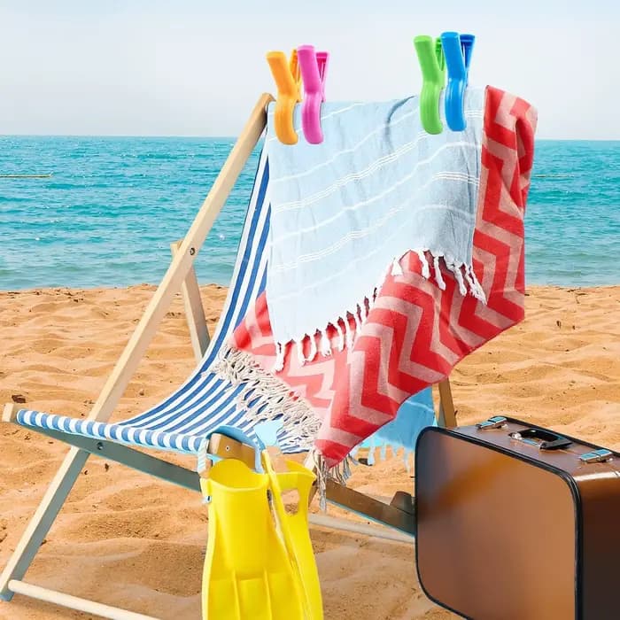 4/8 pièces pinces à serviettes de plage pour chaises de plage, pinces porte-serviettes pour chaise piscine sur croisière, épingles à vêtements robustes, Clips solides