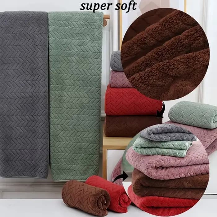 Serviettes de bain en velours corail épais de haute qualité, serviettes douces et absorbantes, serviettes de plage de sport pour usage domestique et hôtel