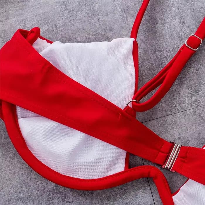 Bikini pour femmes été couleur unie Push Up Bandeau soutien-gorge pansement Y2k Style