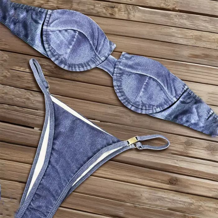 Maillot de bain à bretelles pour femmes, imprimé rétro, col en V, taille haute, bikini, body, vêtements de plage, 2026