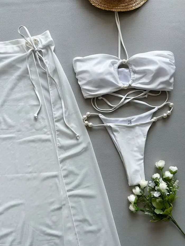 Ensemble Bikini Sexy Blanc et Noir 2026 pour Femme
