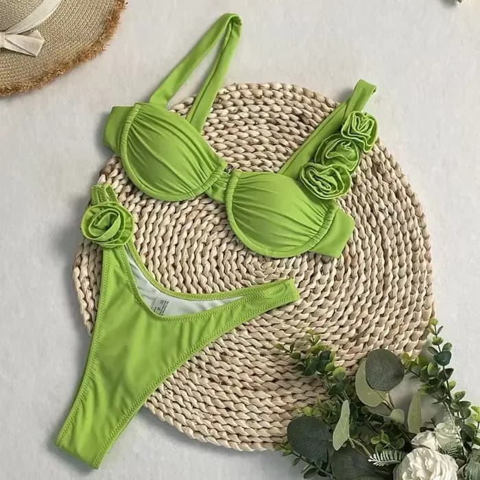 Maillots de bain femme deux pièces fleur Bikinis