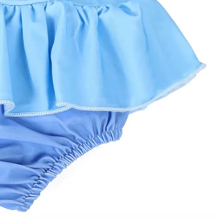 Maillot de bain bleu Elsa Anna pour filles, avec jupe, maillot de bain princesse, doux et respirant, vêtements de plage d'été pour enfants de 2 à 10 ans