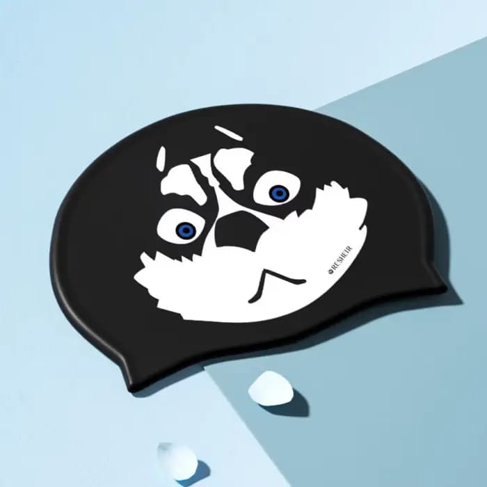 Bonnet de bain créatif en silicone pour chien, amusant et antidérapant, pour piscine