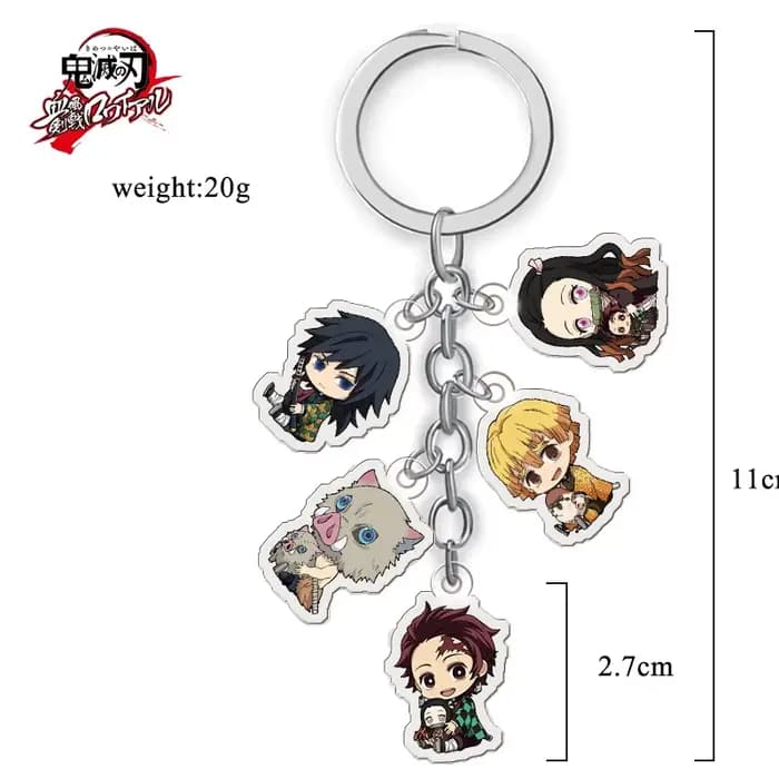 Porte-clés Demon Slayer Kamado Nezuko Kamado Tanjirou Agatsuma Zenitsu Hashibira Inosuke, jouets figurines d'action en vinyle, 2025