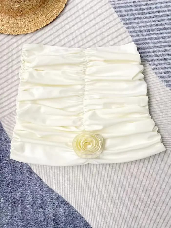 Maillot de bain une pièce blanc à lacets, imprimé floral, soutien-gorge push-up rembourré, monokini, vêtements de plage pour femmes, 2023