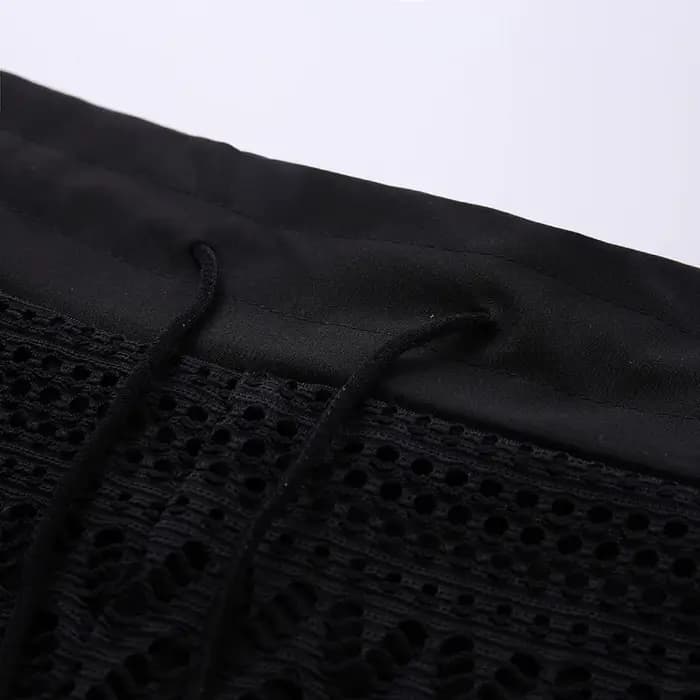 Short de bain en maille noire sexy pour femme, maillot de bain en dentelle, short de bain astronomique, short taille haute pour femme, grande taille