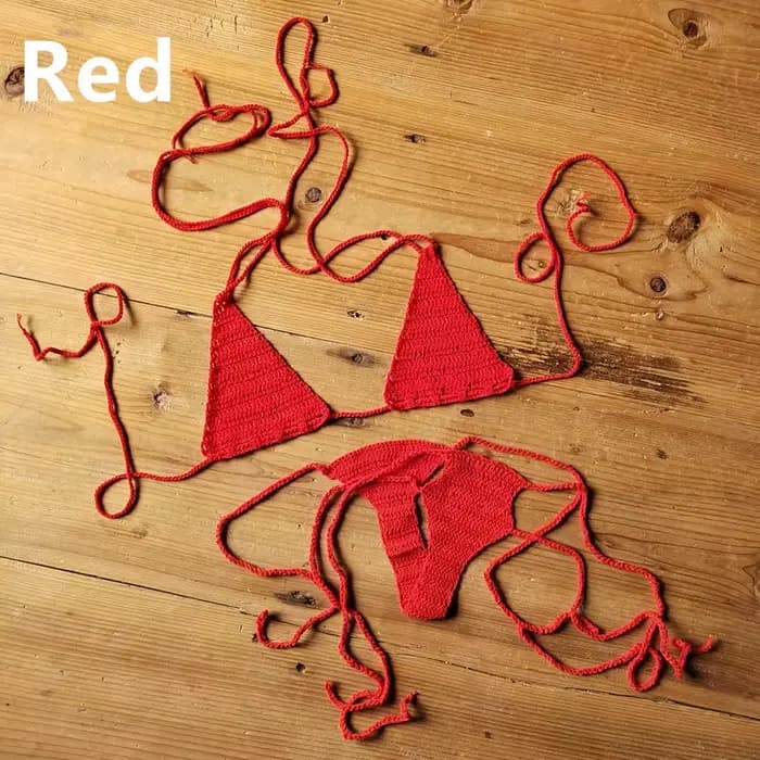 Boho plage femmes Sexy Bikini string à la main maillot de bain au Crochet bas
