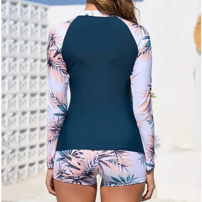 Maillot de bain deux pièces à manches longues pour femme