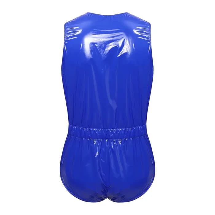 Maillot de bain brillant une pièce pour homme