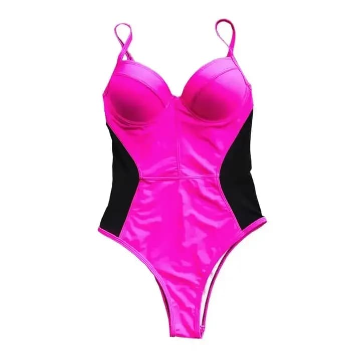 Maillot de bain une pièce sexy noir respirant pour femme avec push-up et résille – Nouveauté