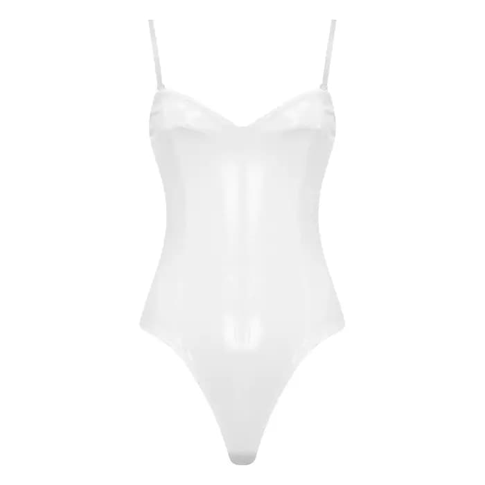 Maillot de bain femme effet mouillé en PU