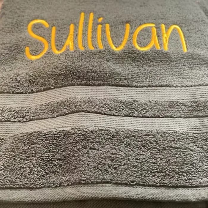 Serviette de Bain avec Nom Personnalisé